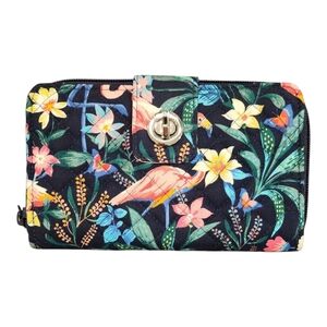 Vera Bradley RFID Floral Black Wallet